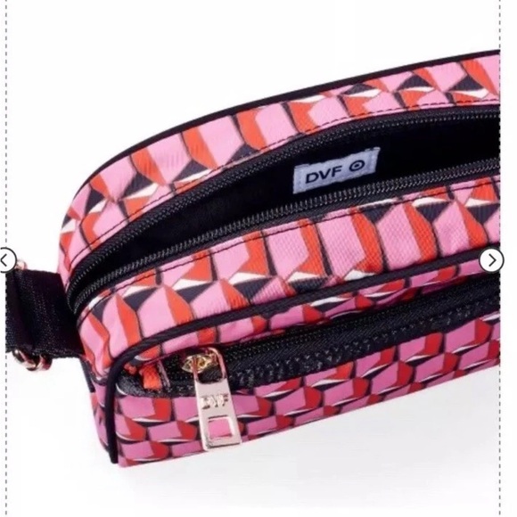 Diane Von Furstenberg Pink Patterned Jumpsuit and camera bag set - Picture 5 of 6